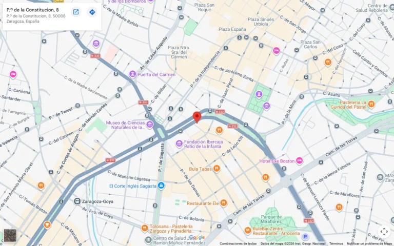 Mapa de la ubicacion de Morem en Paseo de la Constitucion 8, Zaragoza
